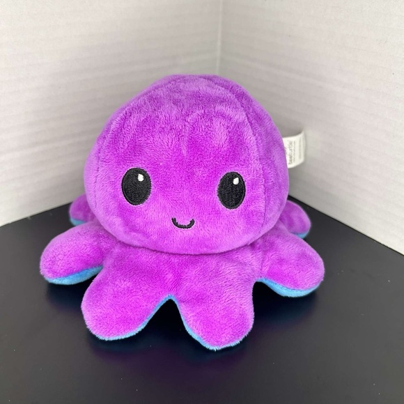 TeeTurtle The Original TikTok Reversible Octopus Plushie, Soft, Purple and Blue - Picture 2 of 2